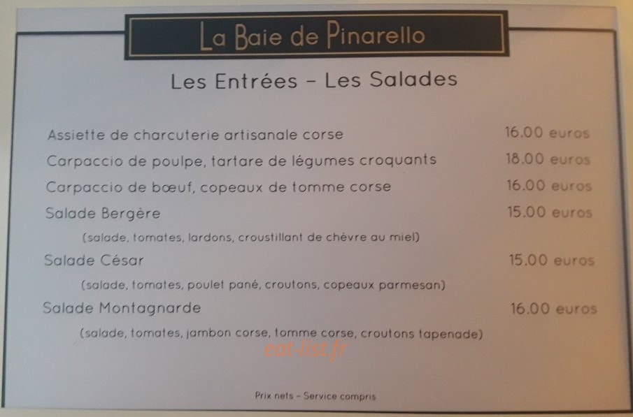 La Baie de Pinarello — carte page 1