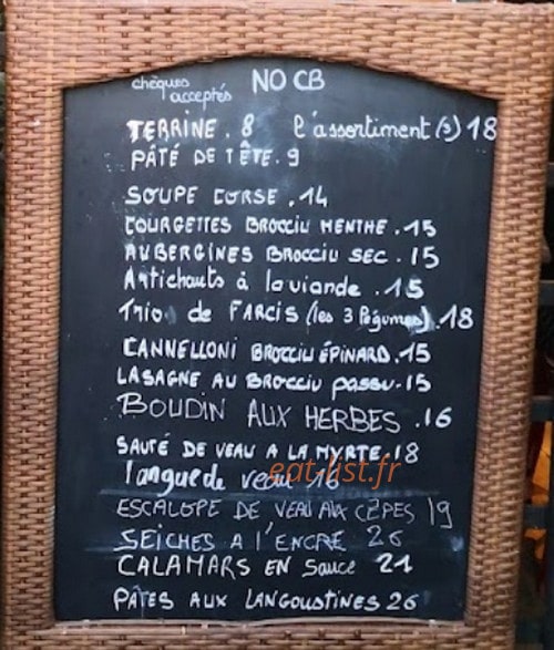 La Cantinetta — carte page 1