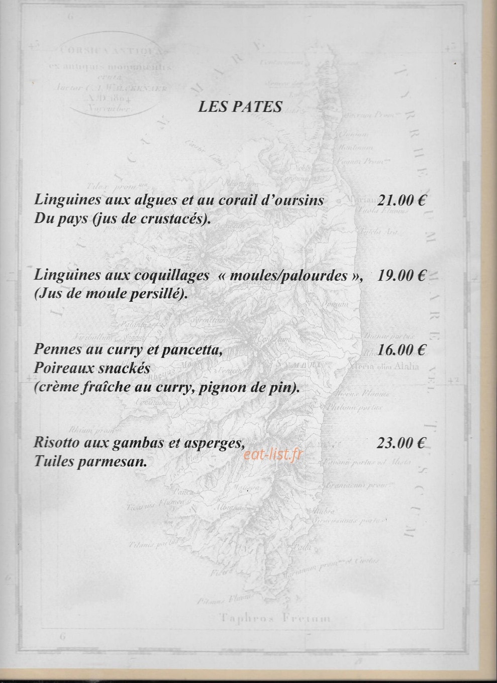 Le bistrot — carte page 5