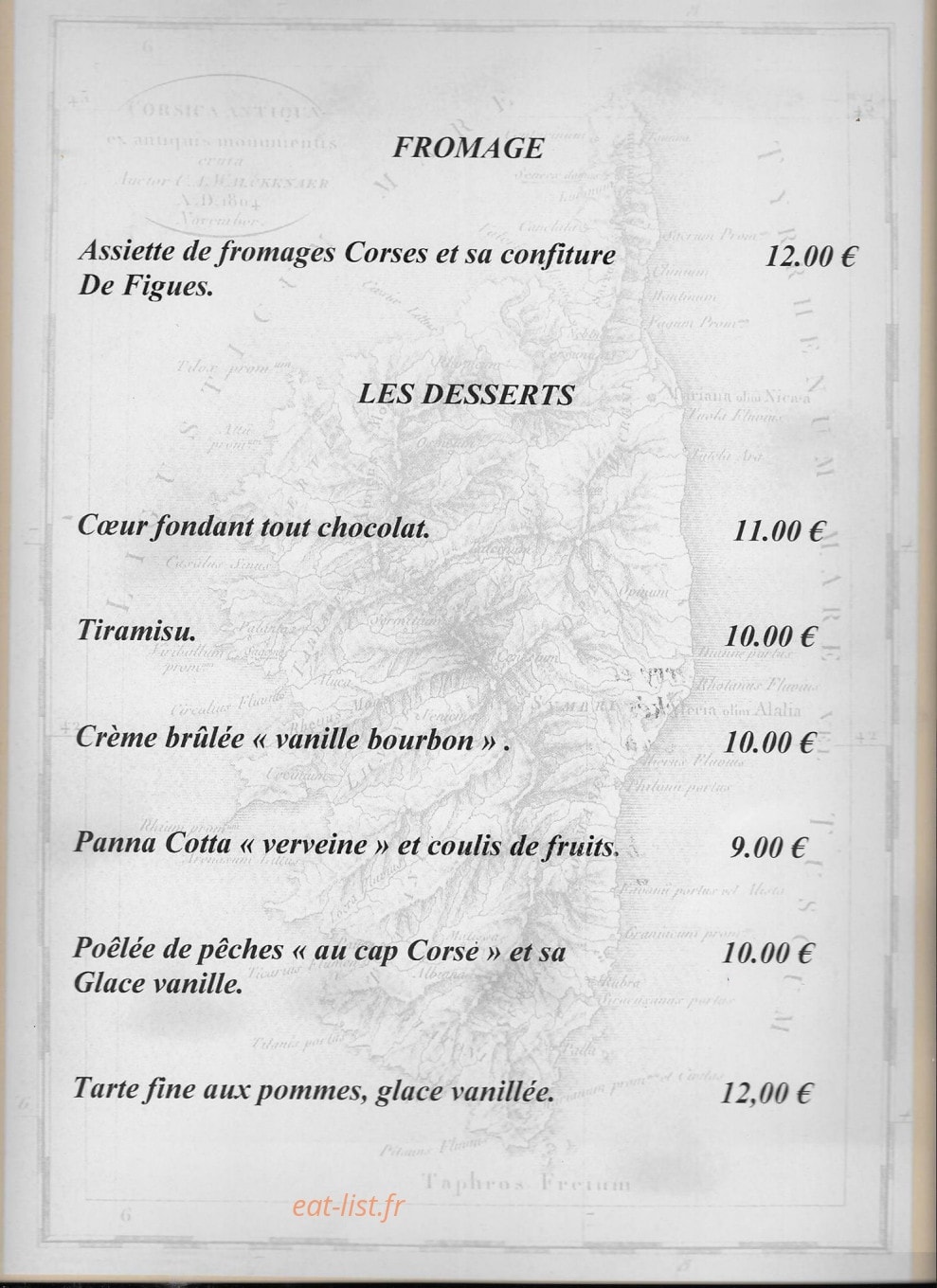 Le bistrot — carte page 4