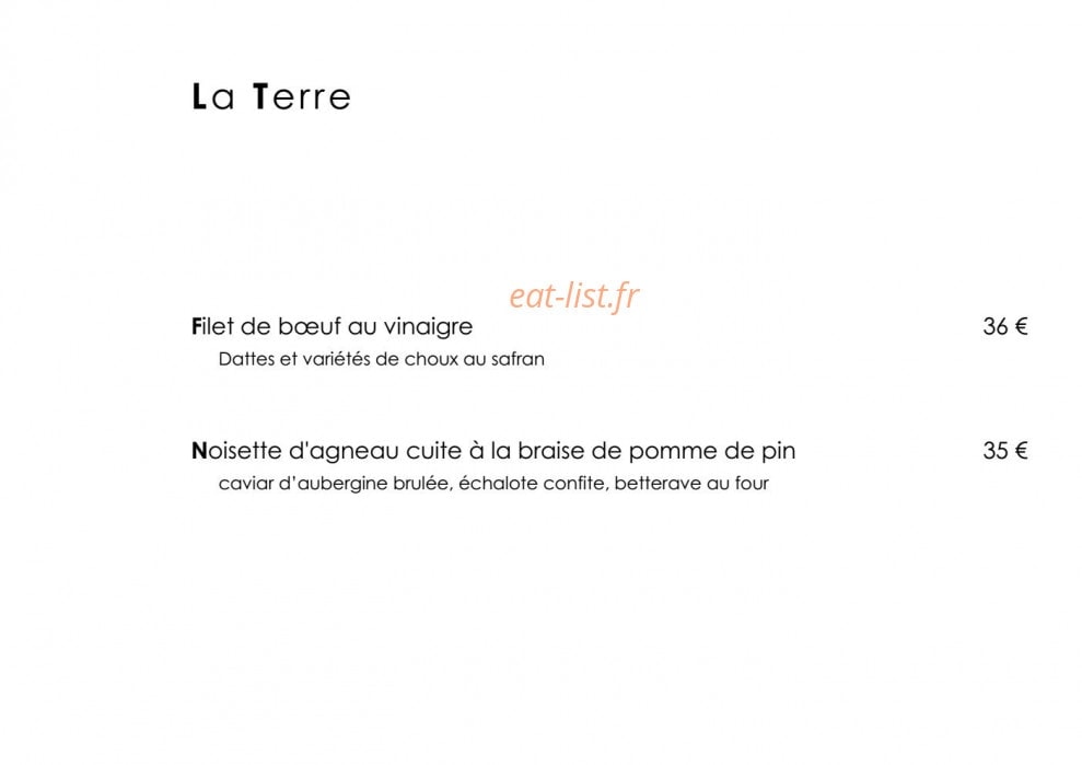 Le gastronomique — carte page 3