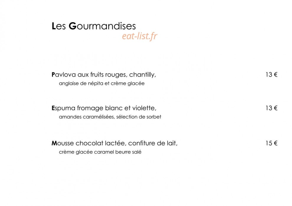 Le gastronomique — carte page 4