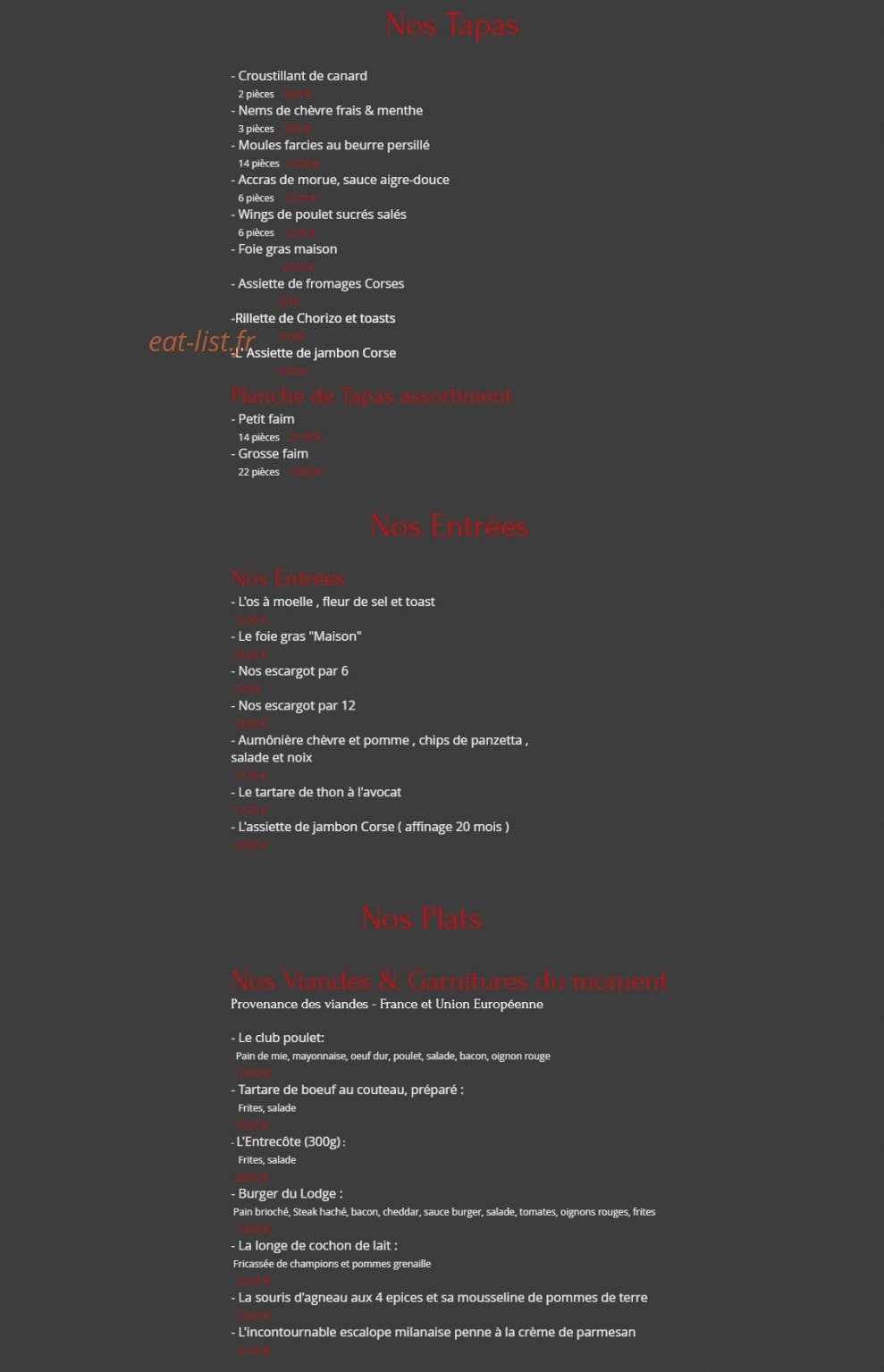 Le Lodge — carte page 2