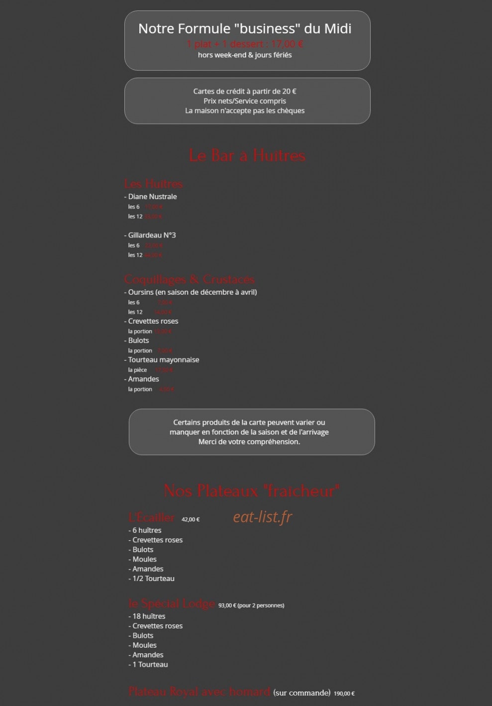 Le Lodge — carte page 1