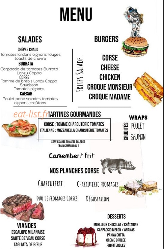Les Platanes — carte page 1