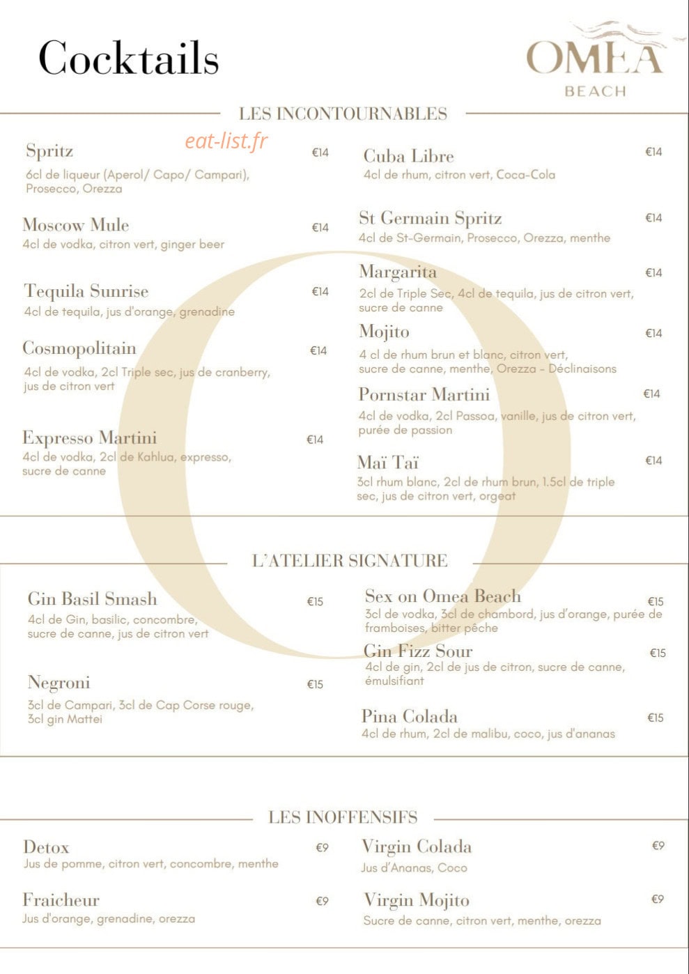 Omea Beach — carte page 4