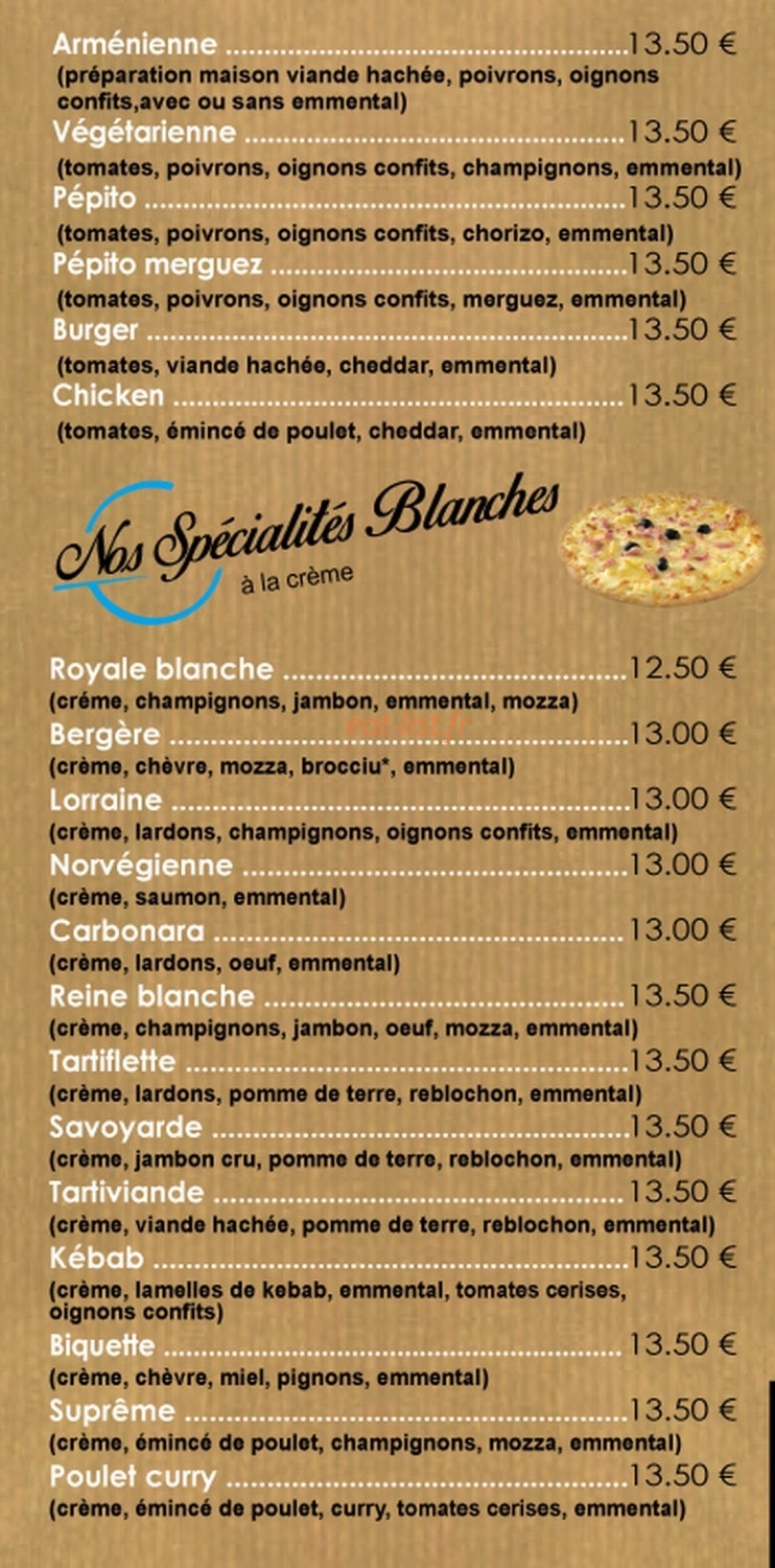Pizza du bastion — carte page 3