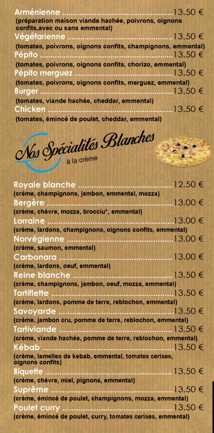 Pizza du bastion — carte page 3