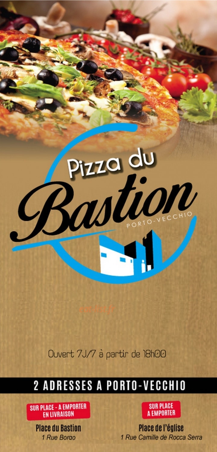 Pizza du bastion — carte page 1