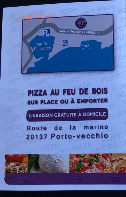 Planet Pizza — carte page 4