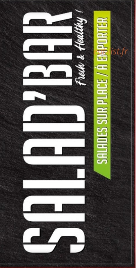 Salad’Bar — carte page 1