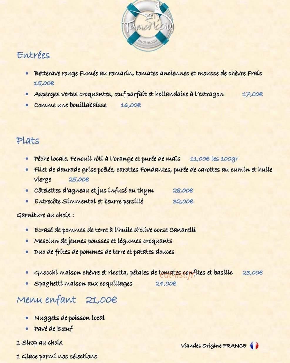 U Tamaricciu — carte page 1