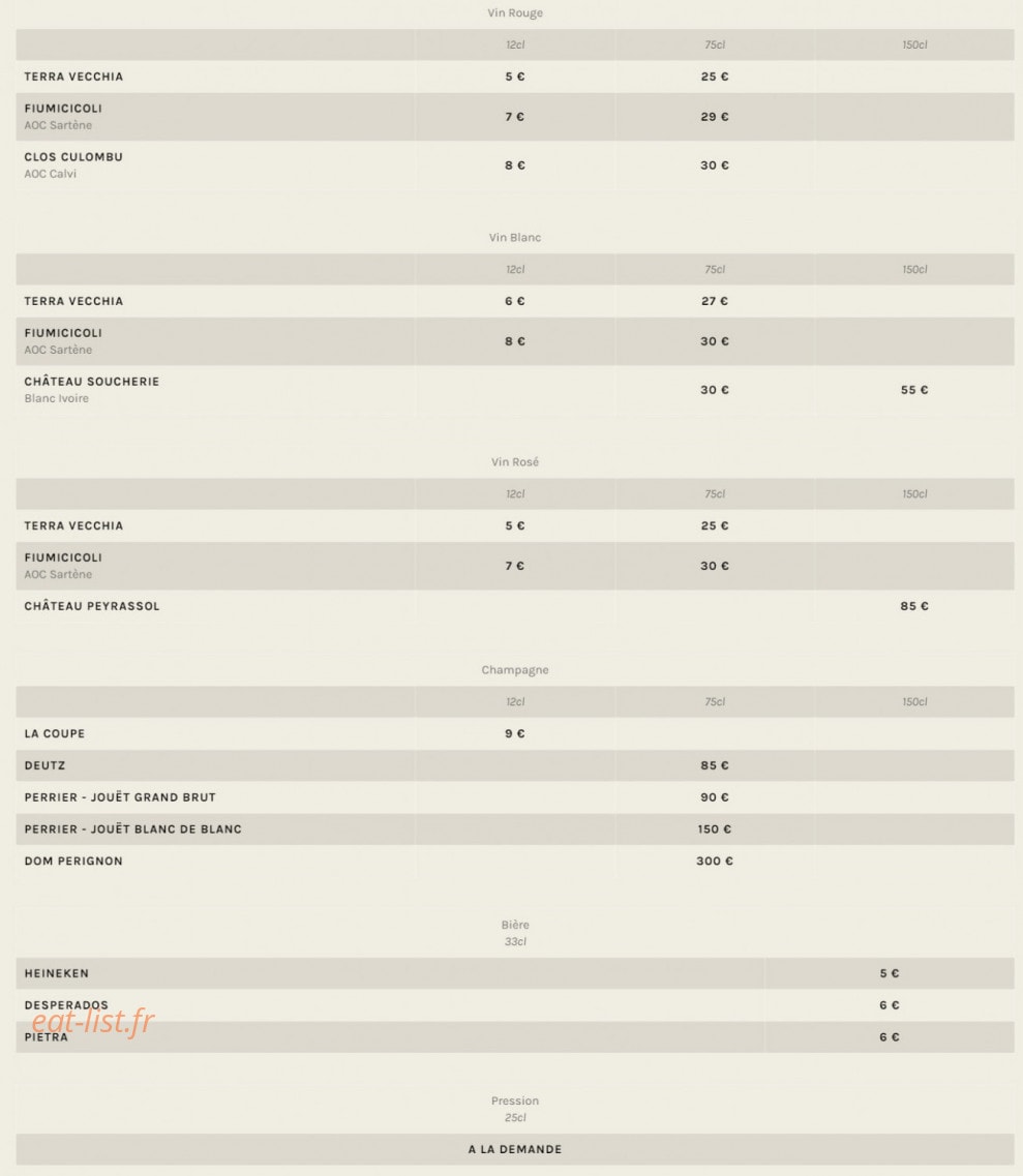 Chez Mico — carte page 6