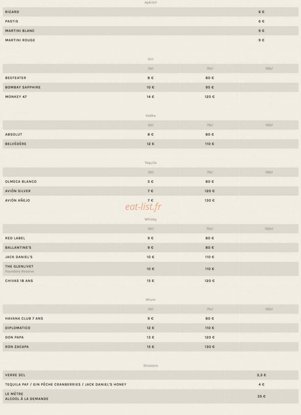 Chez Mico — carte page 7