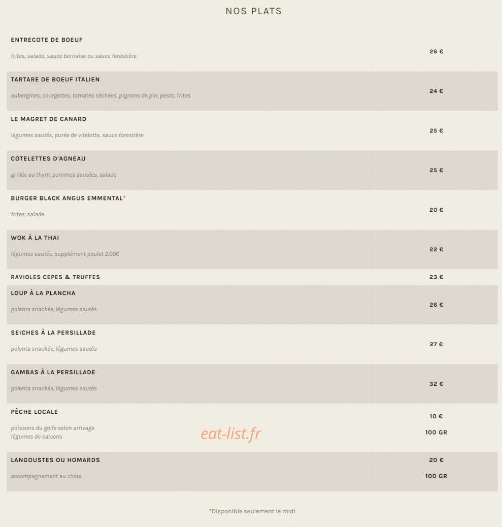 Chez Mico — carte page 2