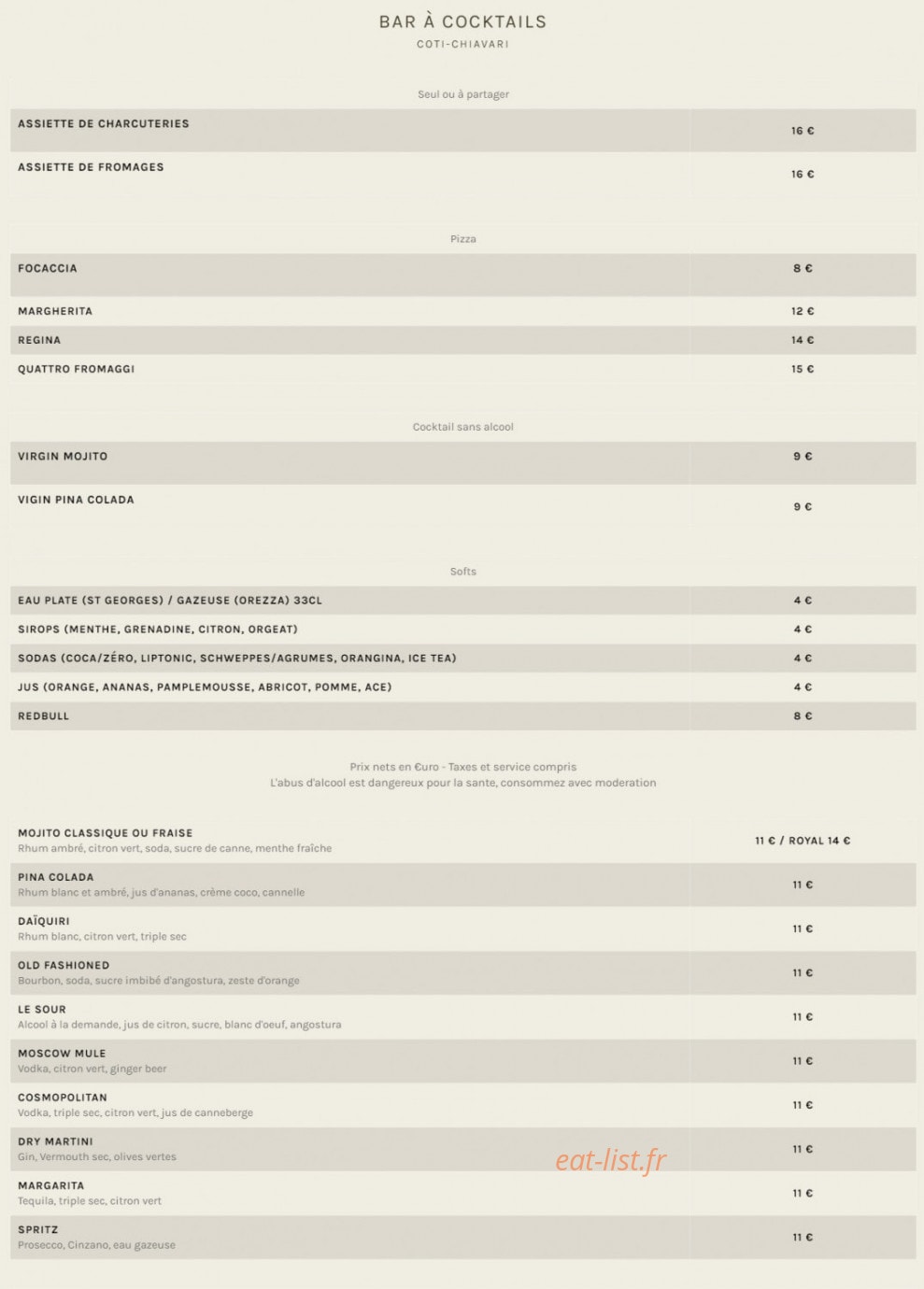 Chez Mico — carte page 5