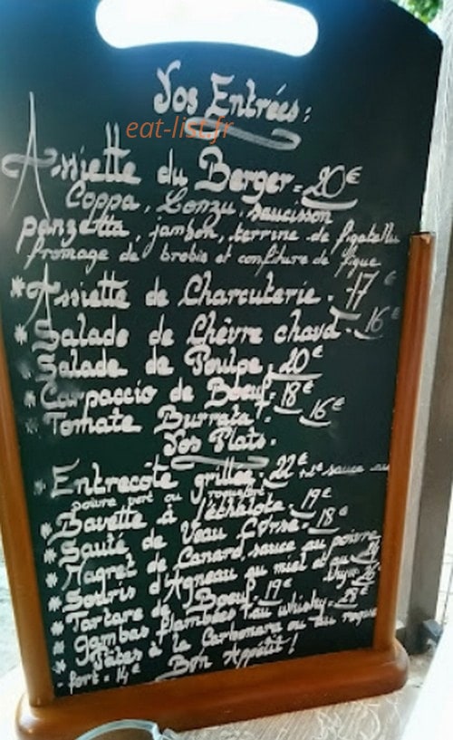 Chez Véro — carte page 1