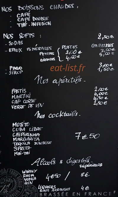 Café St Georges — carte page 1