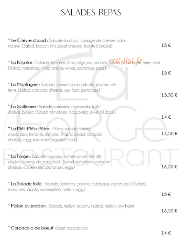La Forge — carte page 1
