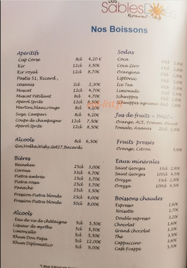 Les Sables Dores — carte page 2