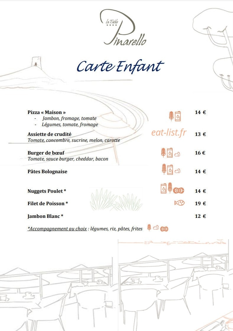 La Table du Pinarello — carte page 4