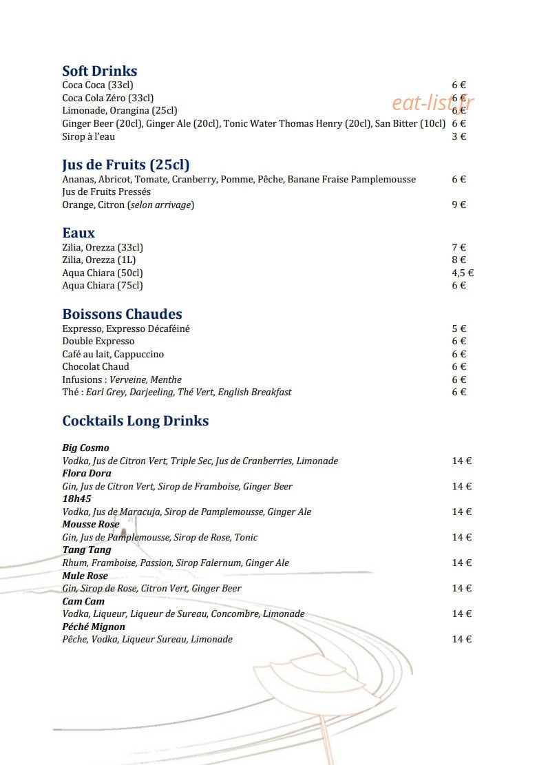 La Table du Pinarello — carte page 6