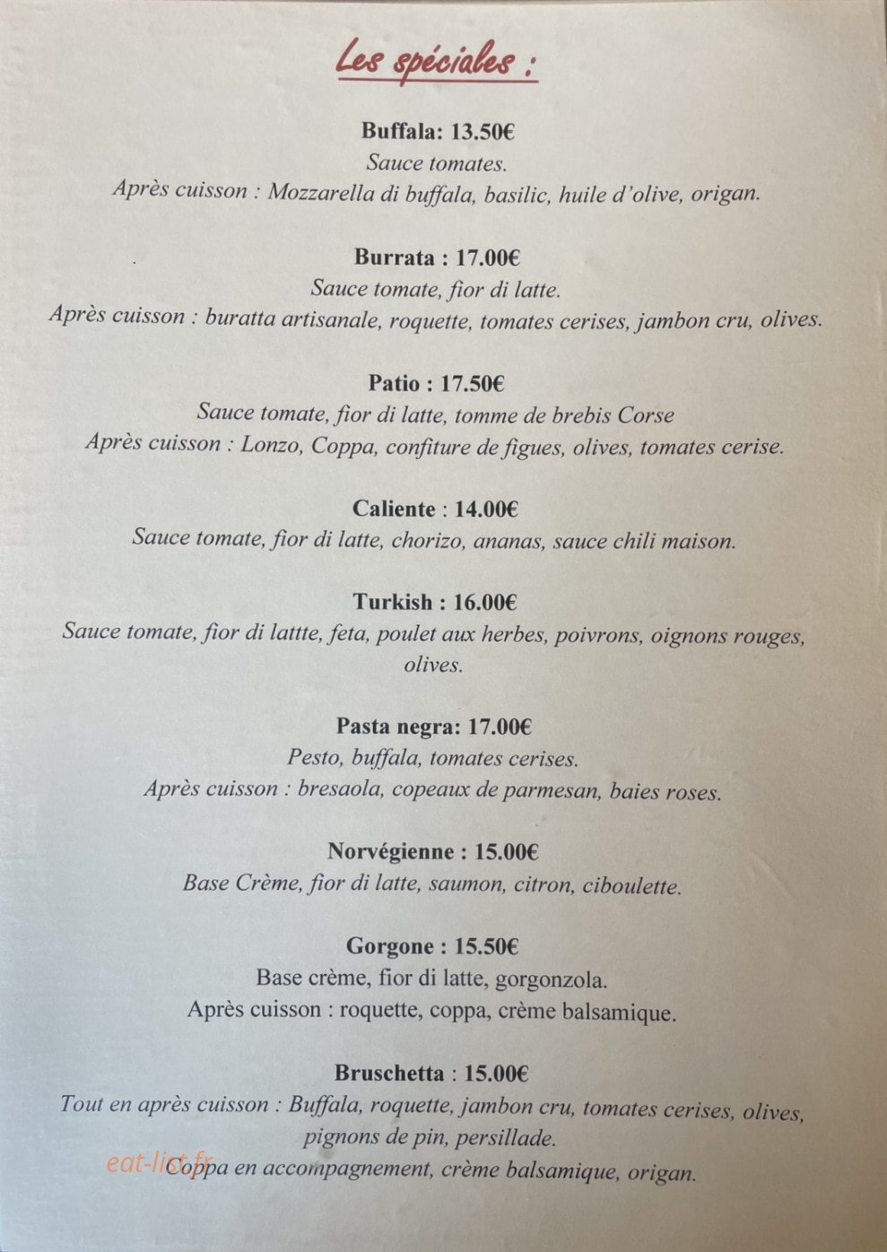 Le Patio-Pinarello — carte page 6