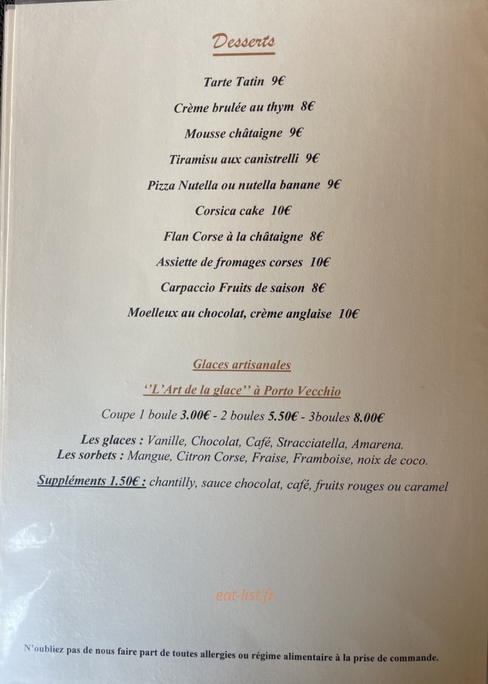 Le Patio-Pinarello — carte page 9