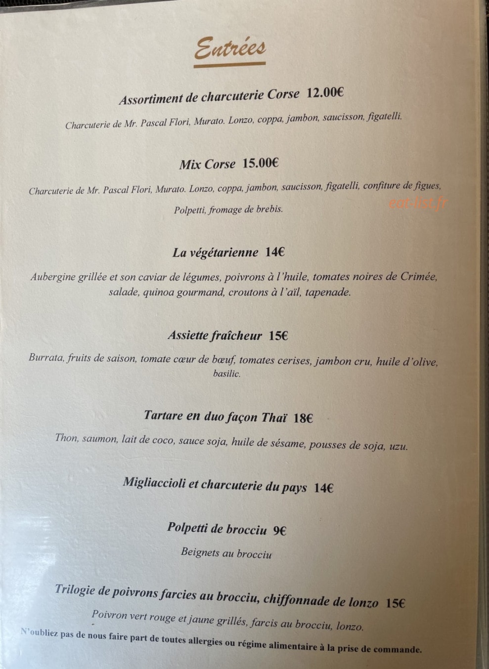 Le Patio-Pinarello — carte page 3