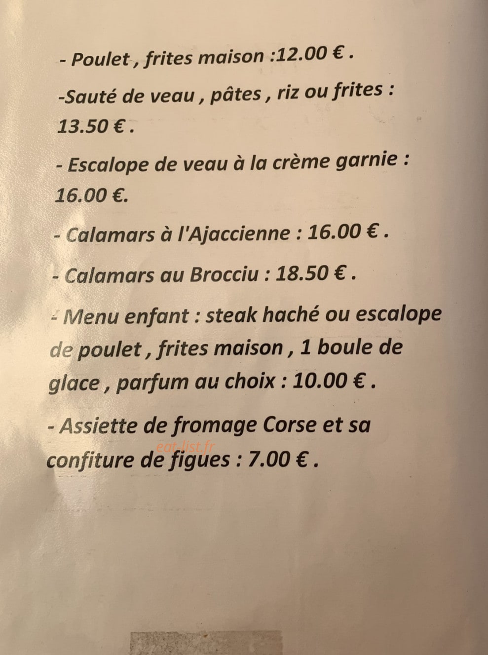 Le Cabanon — carte page 2