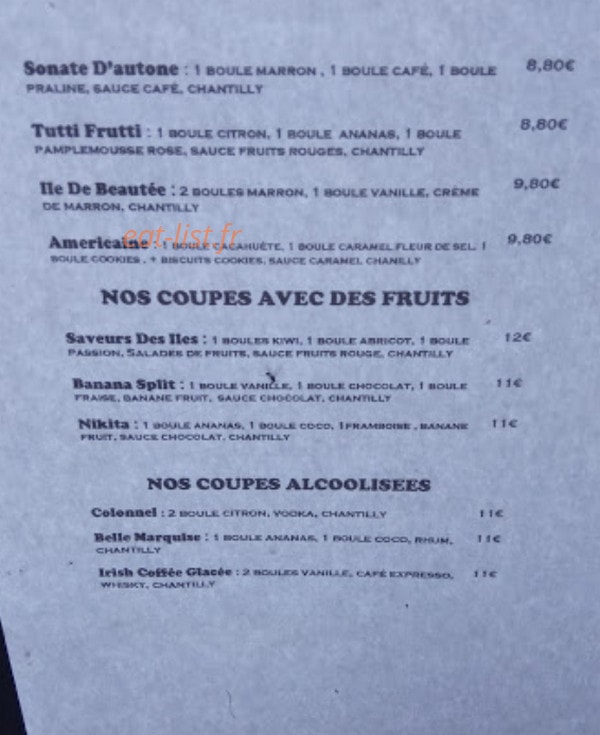 Le Palmier — carte page 3