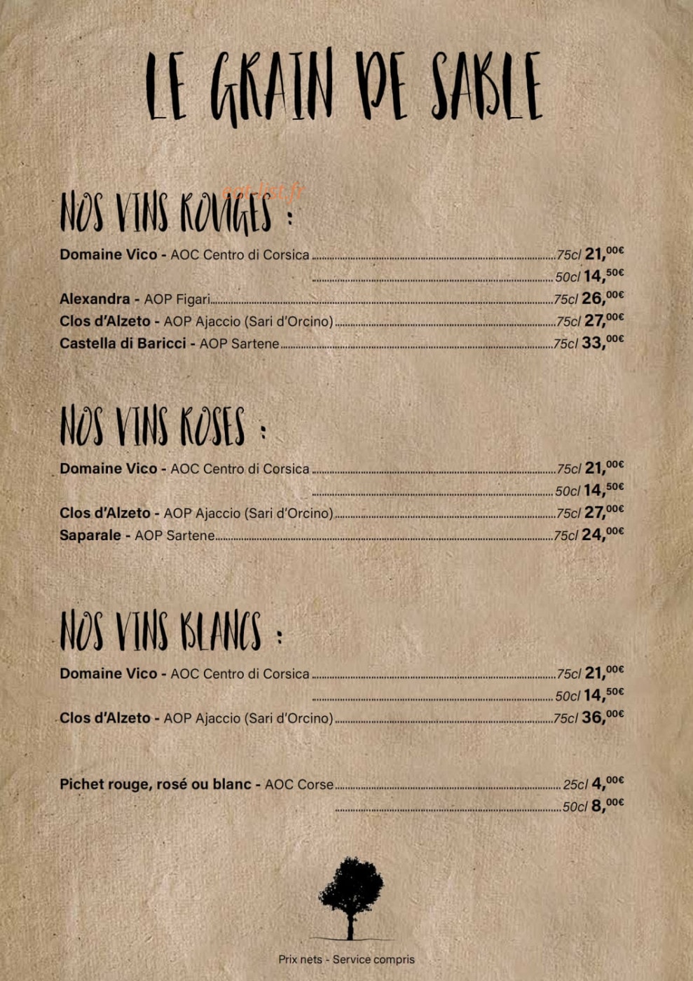 Le Grain De Sable — carte page 6