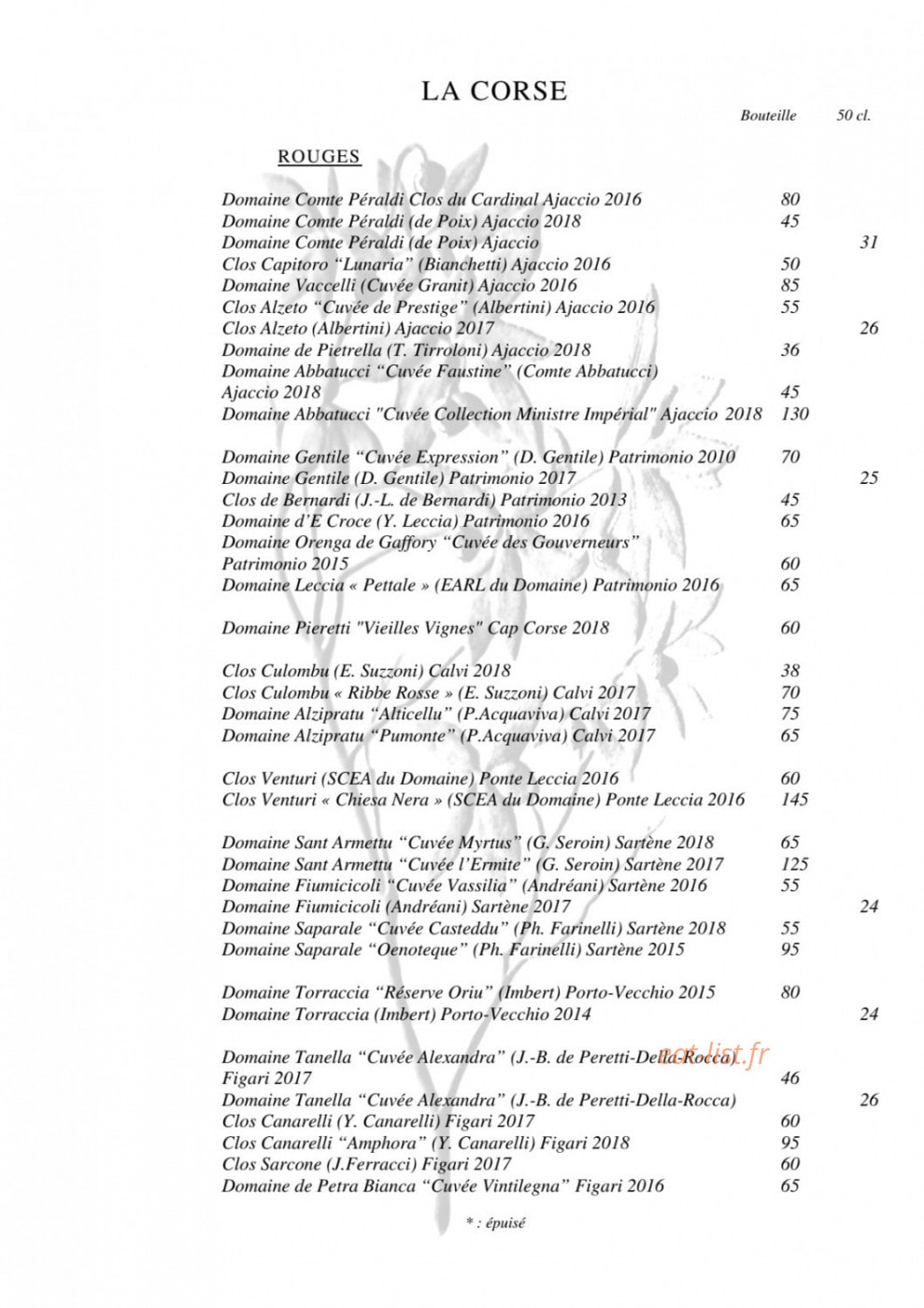 L'Arbousier — carte page 15
