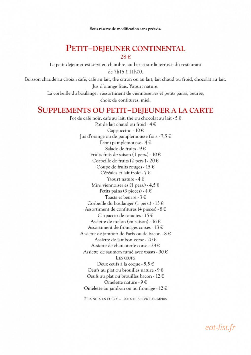 L'Arbousier — carte page 1