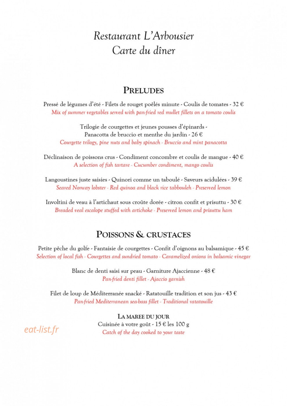 L'Arbousier — carte page 6