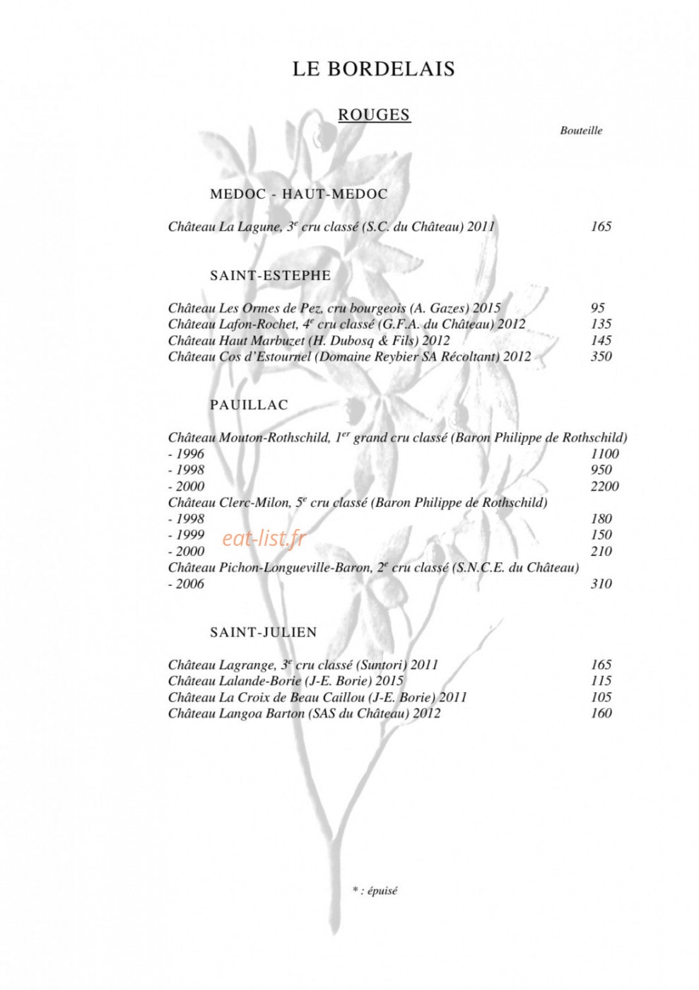 L'Arbousier — carte page 19