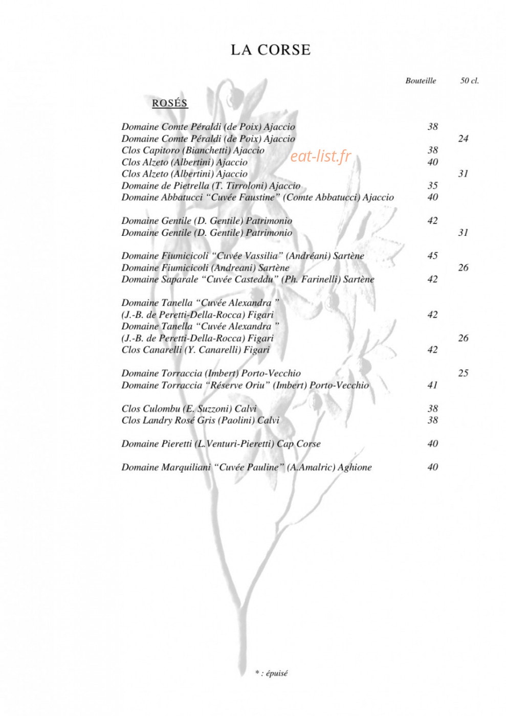 L'Arbousier — carte page 17