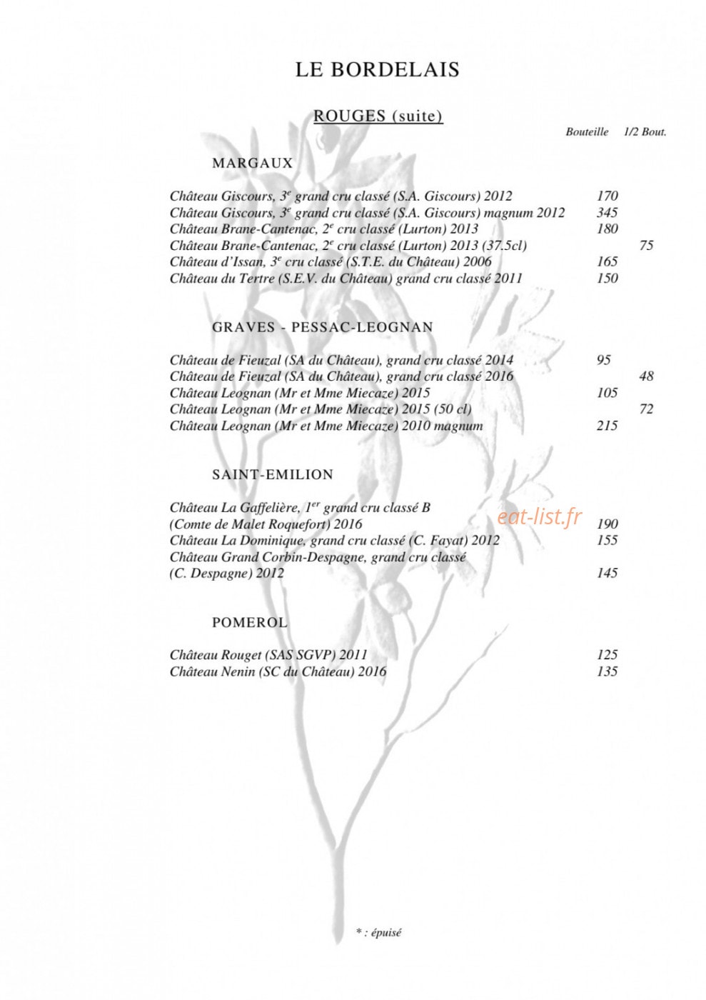 L'Arbousier — carte page 20
