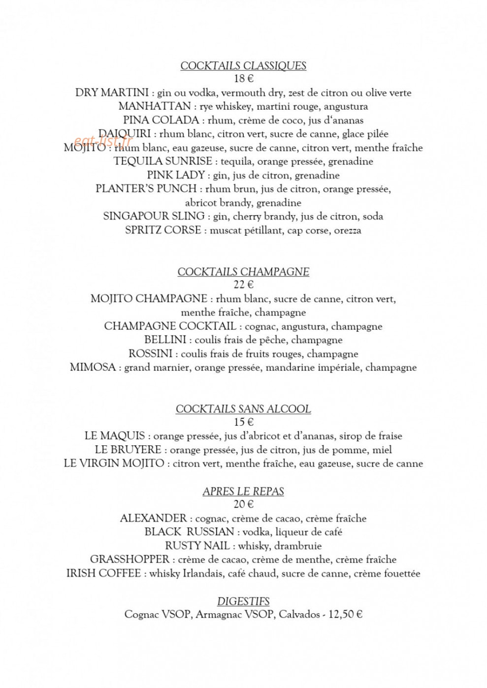 L'Arbousier — carte page 23