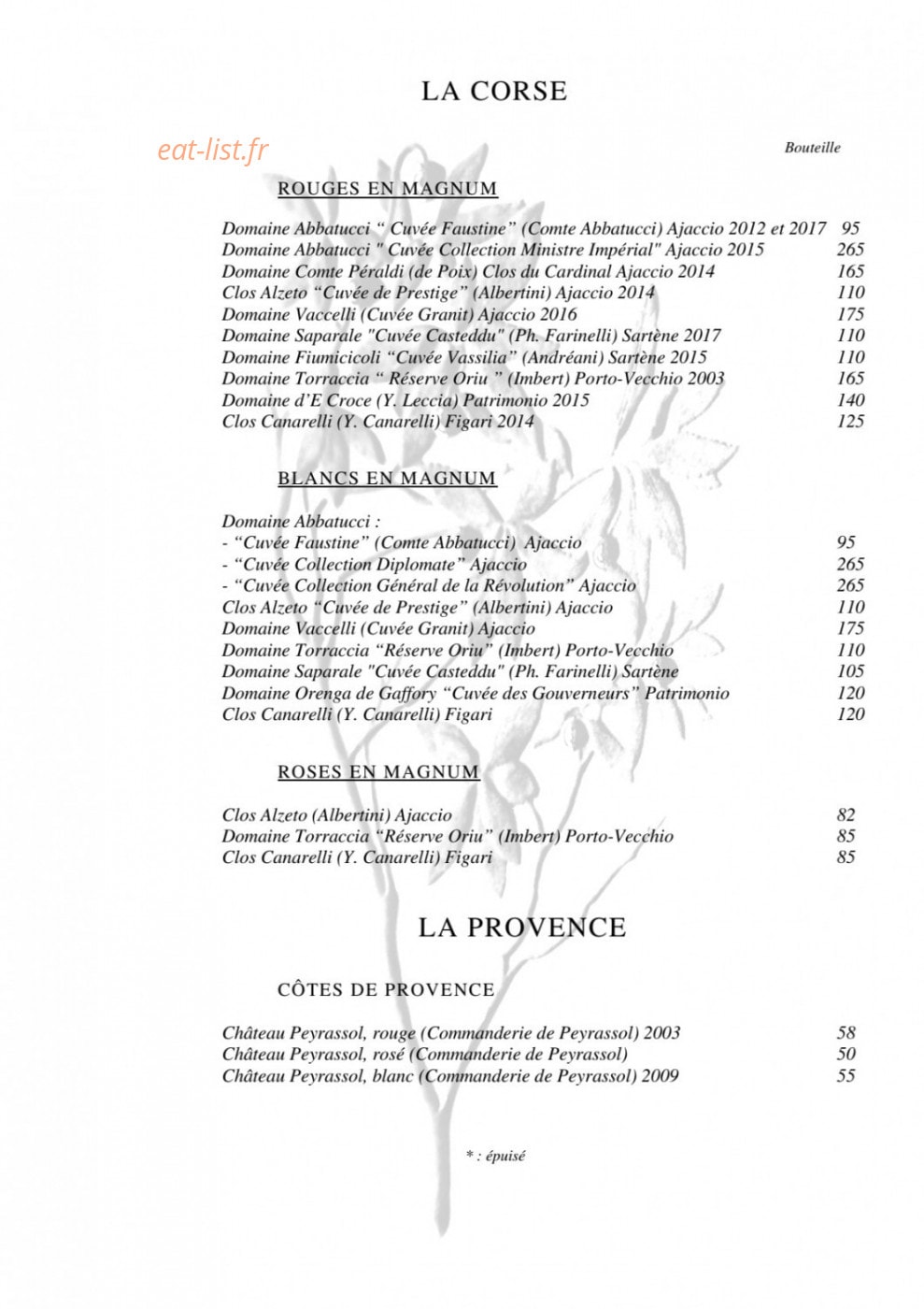 L'Arbousier — carte page 18