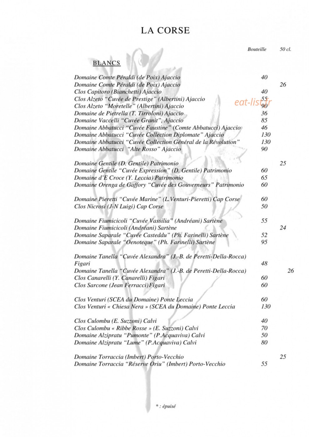 L'Arbousier — carte page 16
