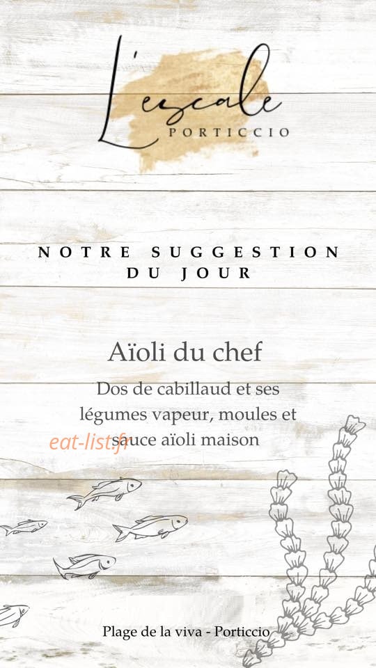 L' Escale — carte page 1