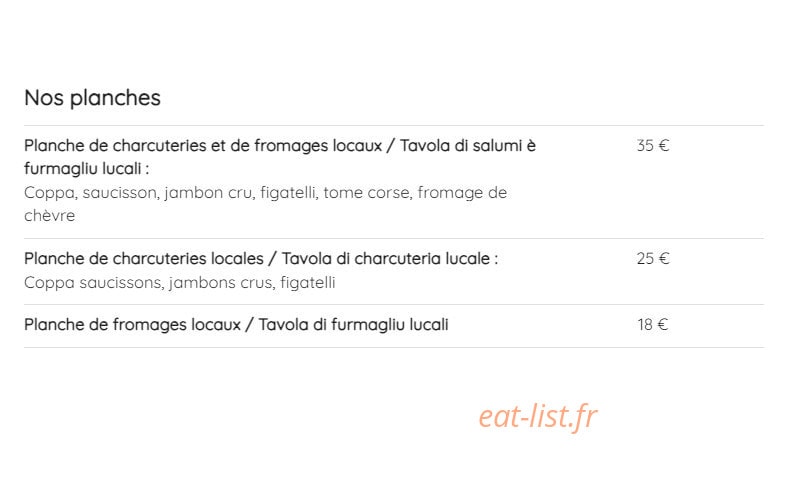 Le Mat’k Porticcio — carte page 2