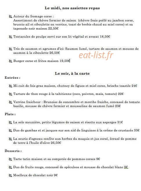 Le White Pearl — carte page 1