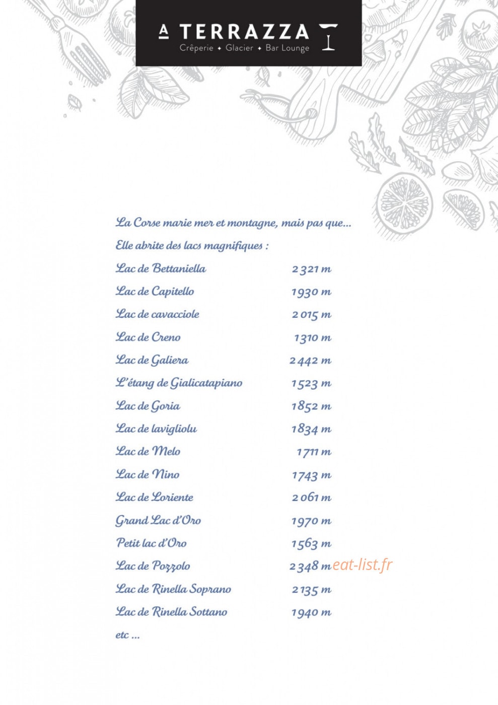 A Terrazza — carte page 7
