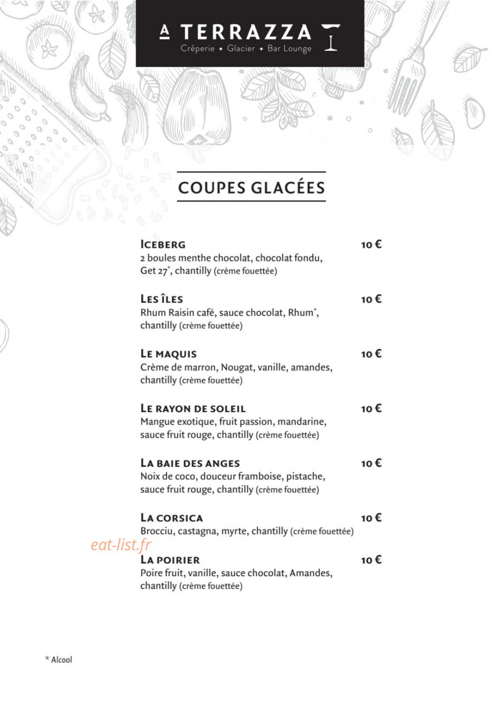 A Terrazza — carte page 17