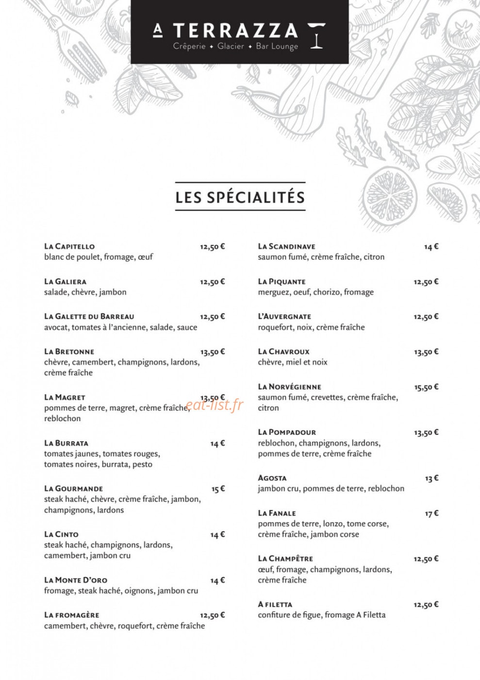 A Terrazza — carte page 5