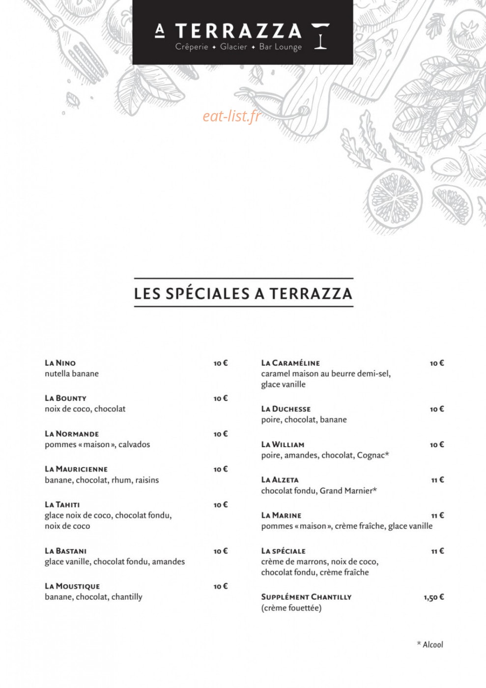 A Terrazza — carte page 9