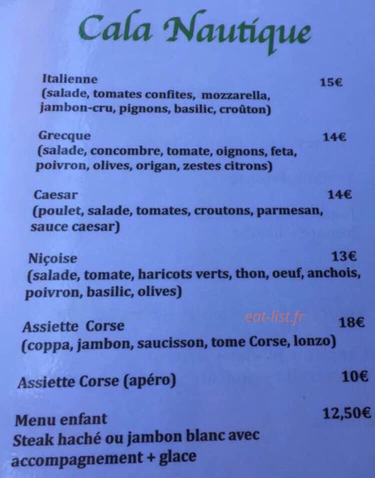 Cala Nautique — carte page 1