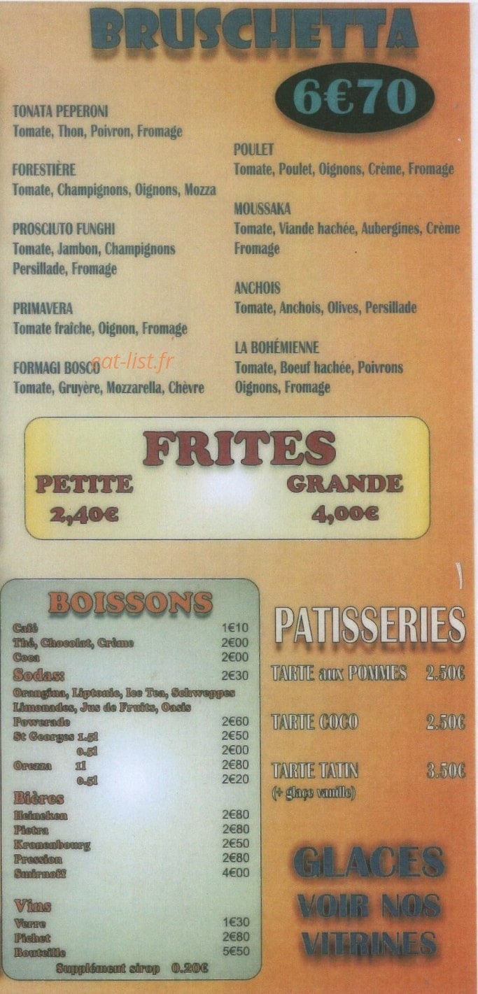 Allo Pizza — carte page 3